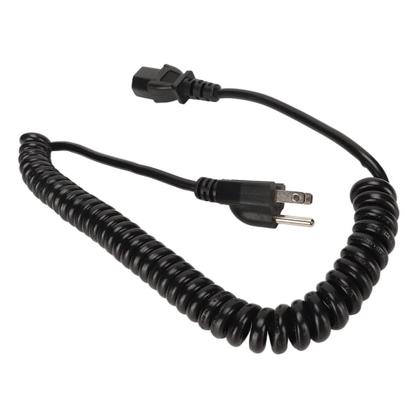 Xirurus 3 Prong AC Power Cord 18 AWG Heavy Duty Copper Core Replacement Power Supply Cable for TV, Computer, Printer, Monitor, and PC, Flexible Spring Coiled Design, UL Listed, 8.2 Feet / 2.5 Meters