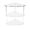 thumbnail image 1 of Xirurus 3 Tier Acrylic Corner Side Table, Clear Triangular Small End Table for Living Room, 8.9" x 8.9" x 11.8" / 22.5 x 22.5 x 30cm, 1 of 9