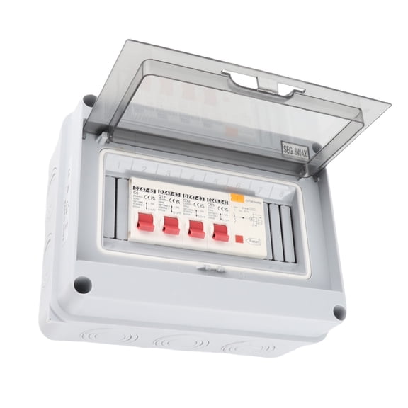Xirurus 3 Way Garage Caravan Consumer Unit 63A 30mA RCD 3MCB (6A+16A+32A) IP65 Waterproof Electrical Circuit Breaker Panel Distribution Box (9.8 x 6.7 x 4.7 inches / 25.0 x 17.0 x 12.0 cm)