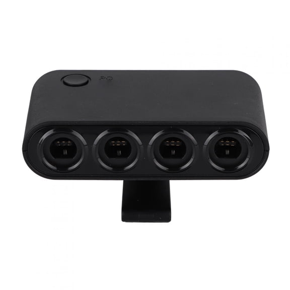Xirurus 3-in-1 Gamecube Controller Adapter for Switch, Wii U, and PC, 4-Port Gamepad Converter Hub, High-Performance Wired Gaming Accessory Adapter, Black (3.74x1.97x0.94 inches / 9.5x5x2.4 cm)