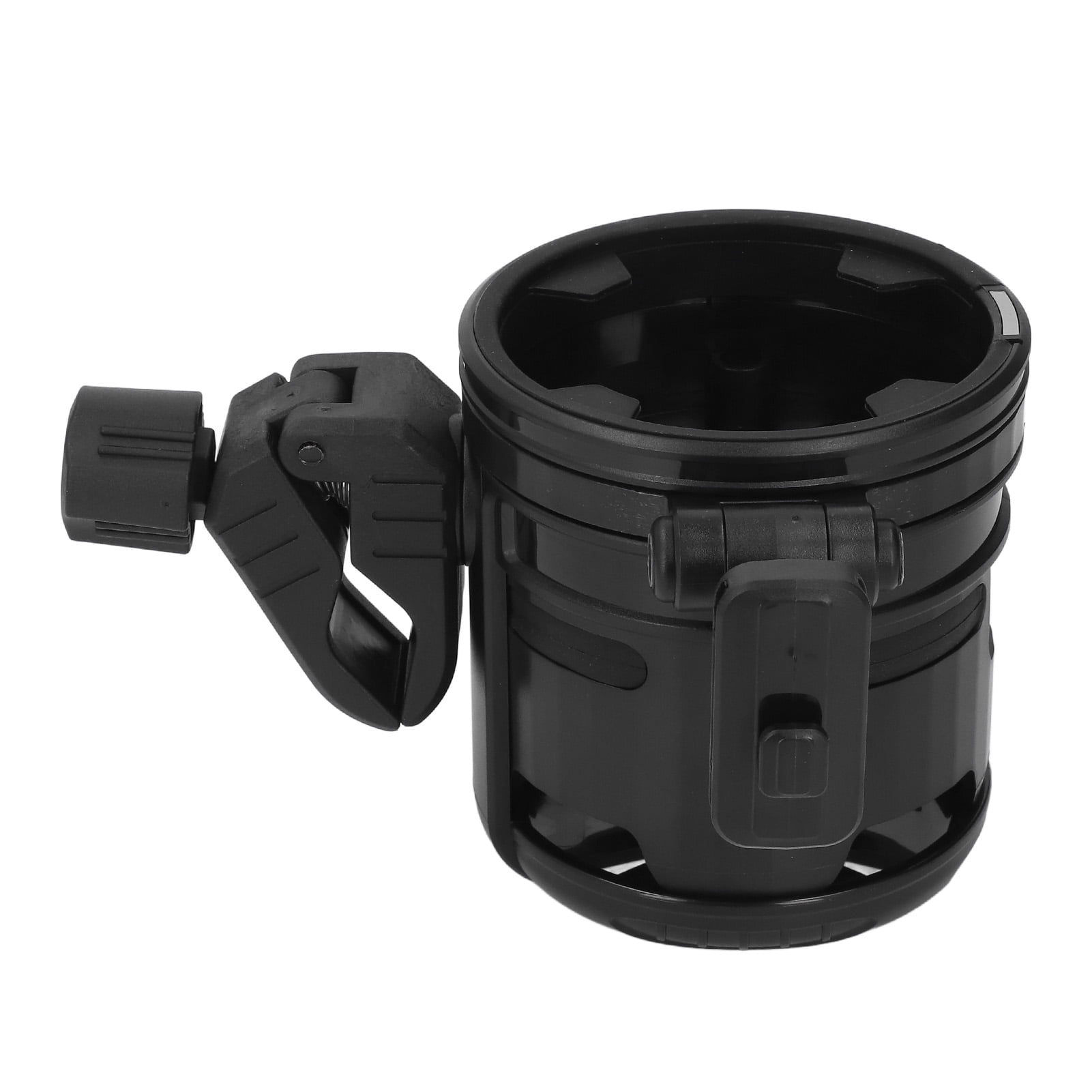 Xirurus 3-in-1 Stroller Cup Holder with Hook, Universal Double Bottle Holder 360 Degree Adjustable for Bike, Wheelchair, Walker and Treadmill, Black (7.87 x 4.72 in / 20 x 12 cm)
