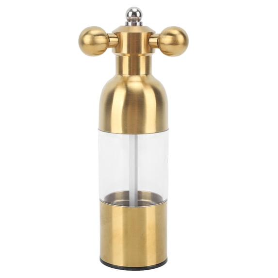 Xirurus 304 Stainless Steel Pepper Mill – Adjustable Coarseness, Refillable Ceramic Rotor, Manual Gold Finish Grinder