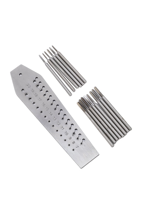 36 Hole Watchmakers Tap and Die Set, Stainless Steel Watch Micro Tap and Die Set for Jewellers, Watch Repair Tool Kit (5.91 inches / 15 cm)