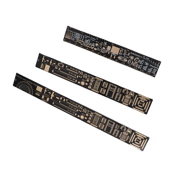 Xirurus 3PCS Multifunctional Printed Circuit Board PCB Ruler Set, 6.3 in / 16 cm, 7.87 in / 20 cm, 10.23 in / 26 cm Engineering Measuring Tool for Electronic Engineers