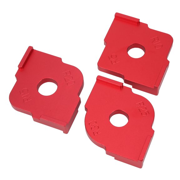 Xirurus 3Pcs Corner Radius Quick-Jig Woodworking Semicircle Positioning Template, Aluminum Alloy R Angle Round Arc Locator Hand Trimming Tool for Carpentry Projects (11.8 in / 30 cm)
