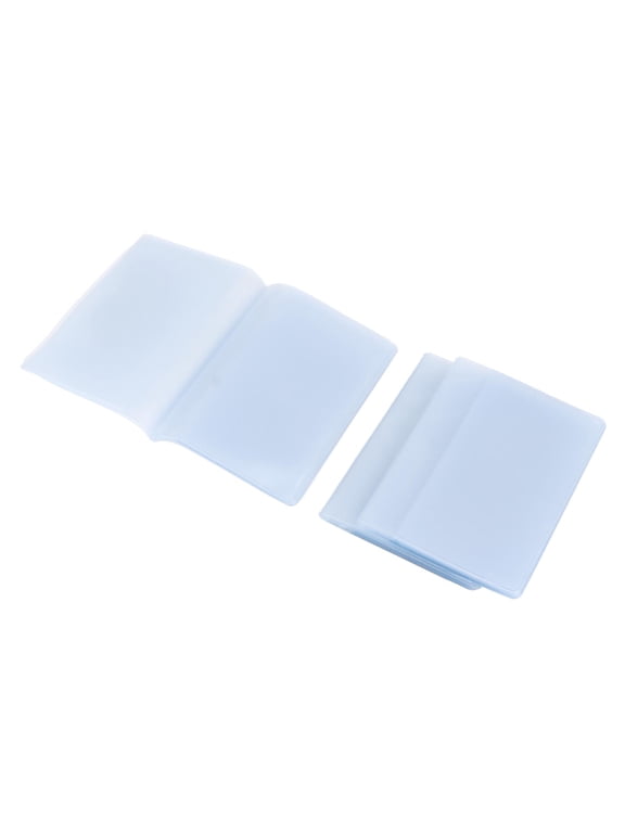 3Pcs Wallet Insert Soft Transparent PVC 10 20 30 Pages Multi Purpose Credit Card Holder for Family Travel Business (5.9 inches / 15 cm)