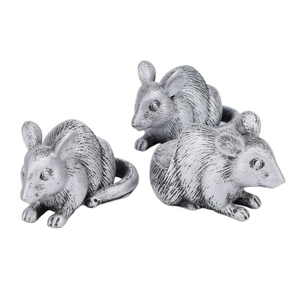 Xirurus 3pcs Mouse Resin Flower Pot Feet - Animal Figures Plant Pot Risers & Decorative Statues for Indoor Outdoor Garden Decor (2.75 x 2.75 x 2.75 inches / 7 x 7 x 7 cm)