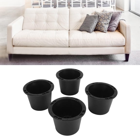 Xirurus 4-Pack 5 Inch Bed Risers, Heavy Duty Furniture Lifts for Under Bed Storage, Non-Slip Rubber for Bed, Sofa, Desk - 800 lbs Capacity