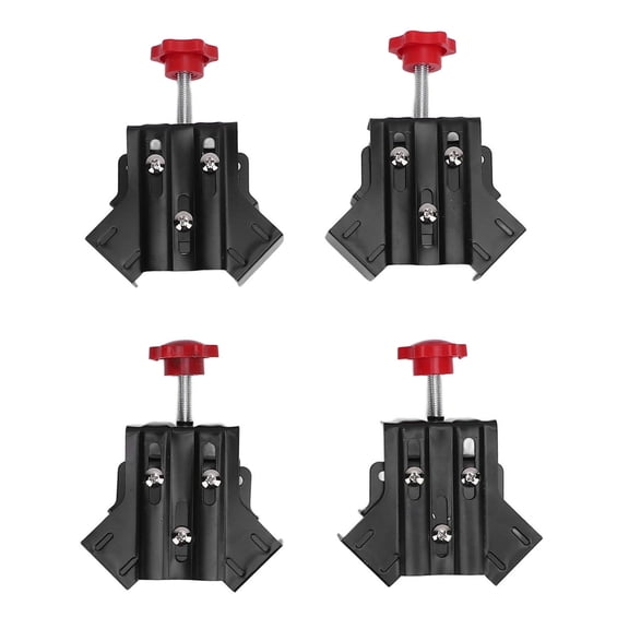 Xirurus 4Pack Carbon Steel Adjustable RightAngle Corner Clamp  Durable 90 Wood, Metal & Glass Clamping Tool for Welding & Picture Frame Projects