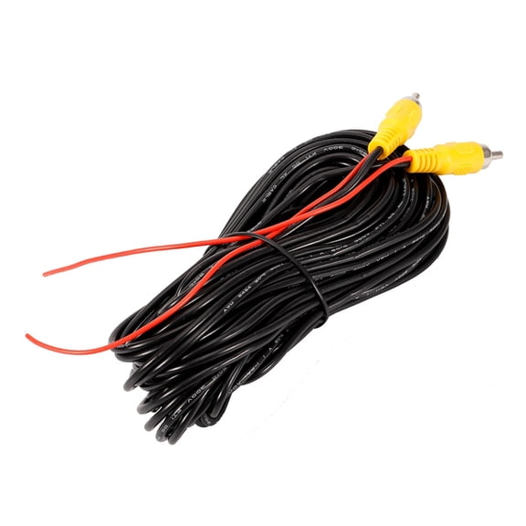 Xirurus 49.2 ft / 15m RCA to RCA Male to Male AV Audio Video Cable Cord for Car Rear Camera DVD CD Player TV Box