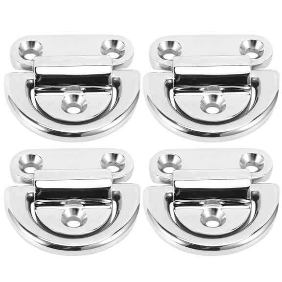 Xirurus 4PCS 8mm 316 Stainless Steel D Ring Buckle Excellent Performance Yacht Accessory 5.9 inches / 15 cm Length Marine Grade Hardware for Boating Sailing Water Sports Secure Rigging Attachment