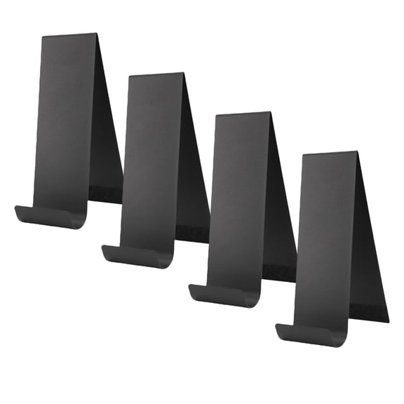 Xirurus 4PCS Brochure Holder Black Vertical Metal Carbon Steel Display Stand for Stores Trade Fairs Countertop Organizer (8.9 x 3.0 x 4.7 in / 22.5 x 7.6 x 12 cm)