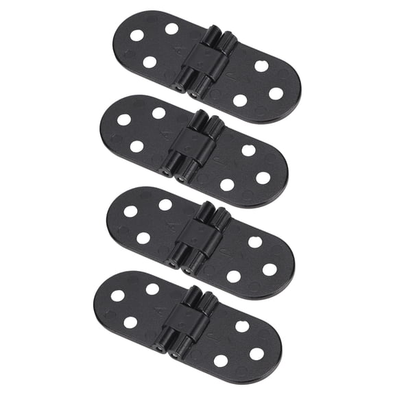 Xirurus 4Pcs Zinc Alloy Black Door Flap Hinge 3.1x1.2 Inches / 80x30mm Heavy Duty Table Flip Hinge for Cabinet Furniture Hardware Accessory Sewing Machine Counters