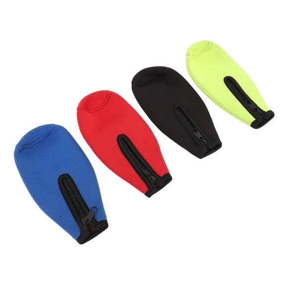 Xirurus 4pcs Beer Bottle Insulator Sleeve Insulation Zip Up Bottle Jacket, Thick Neoprene Cooler Cover For Home Party Outside, Keeps Drinks Cold, 10 inches / 25.4 cm