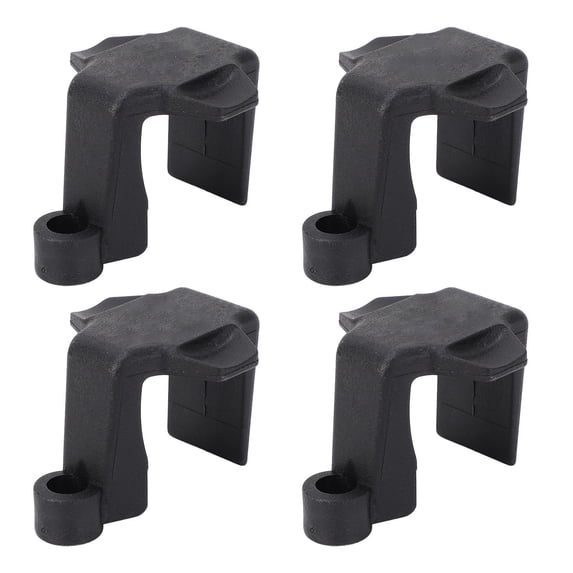 Xirurus 4pcs Boat Bumper Clips Nylon Pontoon Hangers Cleats for 1 to 1.25 Inch Square Rails Black Fenders Rope Holder (4.33 inches / 11 cm)