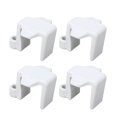 thumbnail image 1 of Xirurus 4pcs Boat Bumper Clips Nylon Pontoon Hangers Cleats for 1 to 1.25 Inch Square Rails White Fenders Rope Holder (4.33 inches / 11 cm), 1 of 9