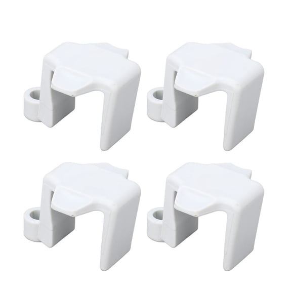 Xirurus 4pcs Boat Bumper Clips Nylon Pontoon Hangers Cleats for 1 to 1.25 Inch Square Rails White Fenders Rope Holder (4.33 inches / 11 cm)