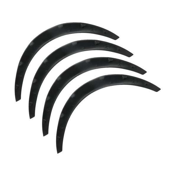 Xirurus 4pcs Wheel Eyebrow Protector Flexible PP Widened Decorative Wheel Arches Lips Universal Replacement Part for Car 3.1 inches / 80 mm Matte Black Exterior Accessories Set