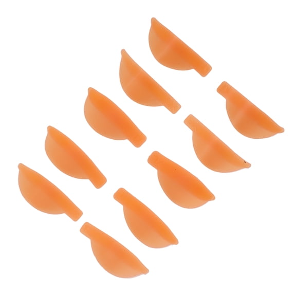 Xirurus 5 Pairs Lash Perm Pads Reusable Soft Orange Silicone Eyelash Perm Rods 6 inches / 15.24 cm
