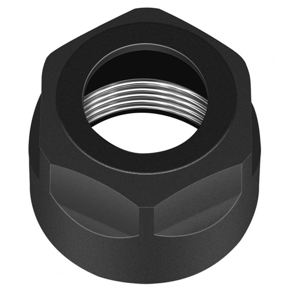 Xirurus 5 Pcs ER16A Collet Clamping Nuts M24x1.0P Hexagonal Nut for ER CNC Milling Chuck Holder Lathe, Black (4.72 inches / 12 cm)