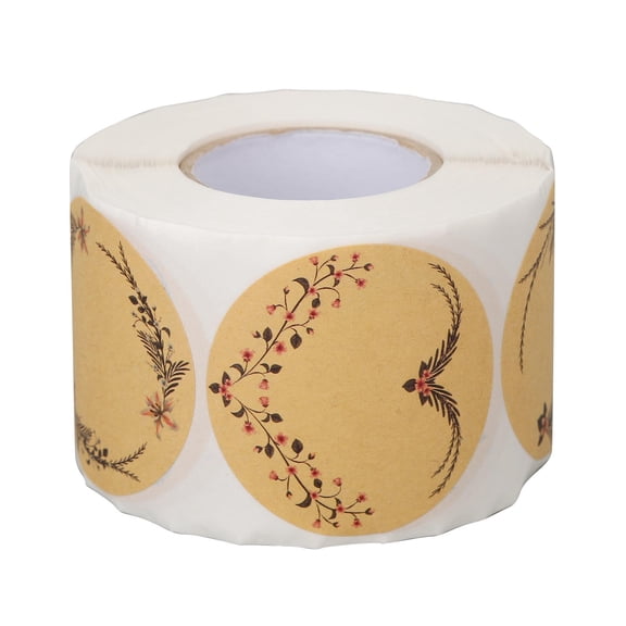 Xirurus 500pcs SelfAdhesive Kraft Paper Round Labels Durable, HandWritable Stickers for Perfume, Gift Boxes & Storage Bottles