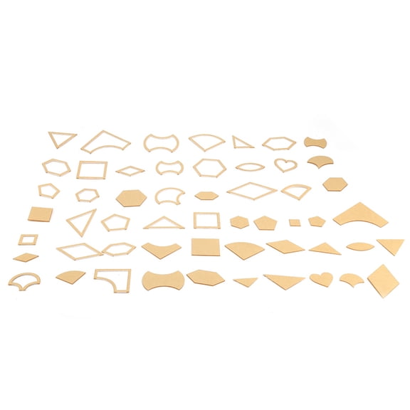 Xirurus 54-Piece Clear Acrylic Pattern Stencil Template Set for Leather Craft Quilting Sewing Tool DIY Reusable (16 cm / 6.3 inches)