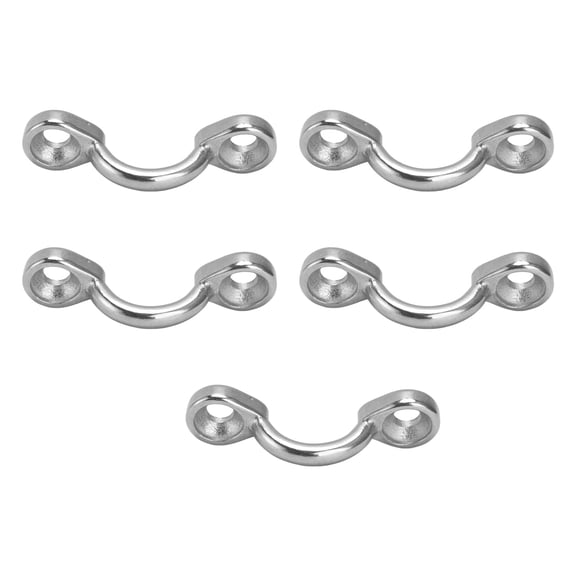 Xirurus 5Pcs Deck Loop Strap Stainless Steel 316 Pad Eye Tie Down Anchor Marine Kayak Canoe Rigging 5mm / 0.2 inches