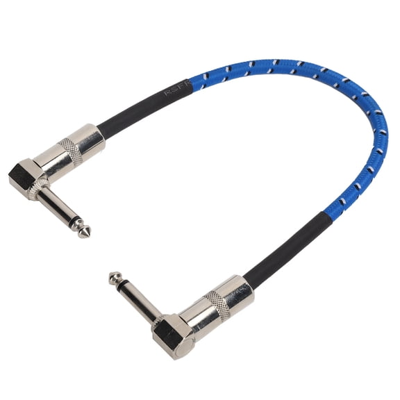 Xirurus 6.35mm Guitar Effect Pedal Cables Connecting Line Right Angle Cord (13 inches / 33 cm) Musical Instrument Accessories