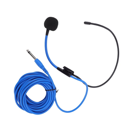Xirurus 6.35mm Headset Microphone Adjustable Wired Boom for Voice Amplifier, Singing, Speaking, Teaching, Coaching, Presentation (Cable: 16.4 ft / 5 m) Reliable Audio Gear for Professionals