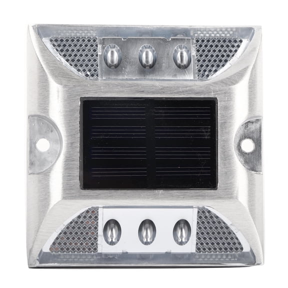 Xirurus 6LED Solar Ground Marker Lights Waterproof Aluminum Road Stud Lamp, 500m Visibility, AutoCharge, Outdoor Driveway & Pedestrian Safety