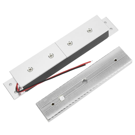 Xirurus 617lb 12V Concealed Rimless Magnetic Lock, Heavy Duty Aluminum Alloy Hardware for Wooden and Fireproof Doors, Includes Installation Accessories (22.8 x 3.8 cm / 9 x 1.5 in)