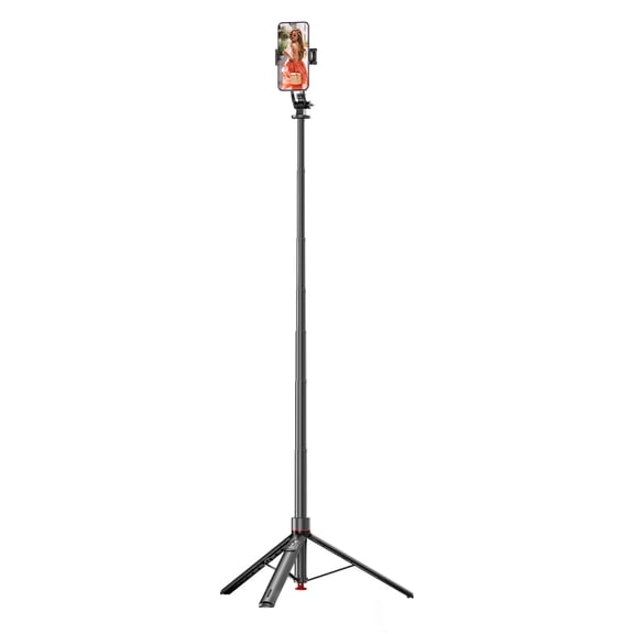 Xirurus 69.3 inches / 176 cm Extendable Selfie Stick Tripod with Bluetooth Remote, 360 Rotation Auto Opening Travel Stand for Cell Phone