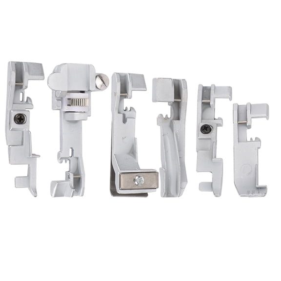 Xirurus 6Pcs Presser Foot Set for SINGER 14U 14CG754 14SH654 Household Multi-Function Overlock Machine - Durable Steel Sewing Accessories Kit (5.11 inches / 13 cm)