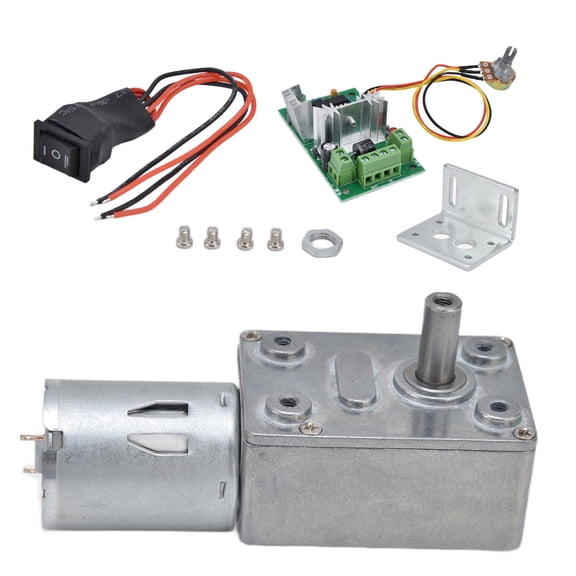 Xirurus 6V Geared Motor DC Turbo Worm Mini Speed Reduction Electric Motor with Governor 100RPM