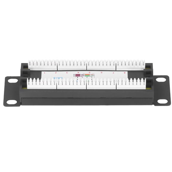 Xirurus 8 Ports Wall Mount Network Patch Panel UTP Cat6 Unshielded Wiring Bracket for 23-28AWG Cable Ethernet Distribution Management System for Home Office Networking