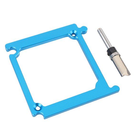 Xirurus 86 Type Wire Box Template Thickened Aluminum Alloy Switch Socket Bottom Box Hole Opening Mold with Router Bit for Precise Construction Indoor and Outdoor Use 7.87 inches / 20 cm Length