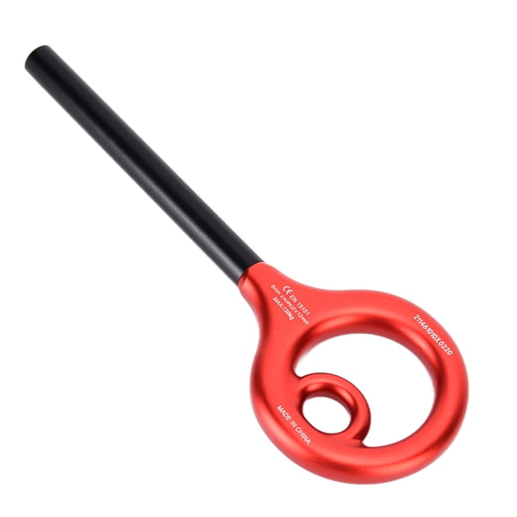 Xirurus 9-Shape Rigging Descender Anti-Falling Outdoor Rock Climbing Speed Descent Rappelling Belay Equipment, 150 kg / 330 lbs Capacity, Red