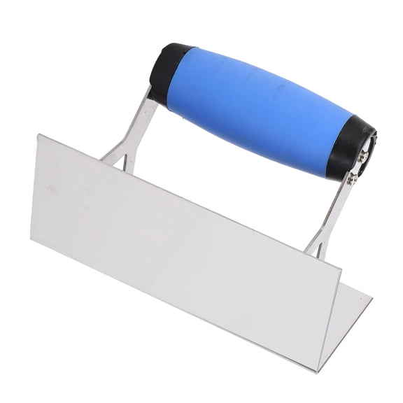 Xirurus 90 Stainless Steel Inside Corner Trowel  Ergonomic Rubber Handle, Smooth Finish for Concrete, Drywall & Stone