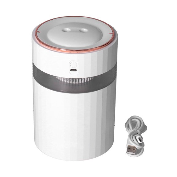 Xirurus 900ml Portable Humidifier Double Spray, Mute, Large Capacity, Colorful Fog, Desktop Friendly, White