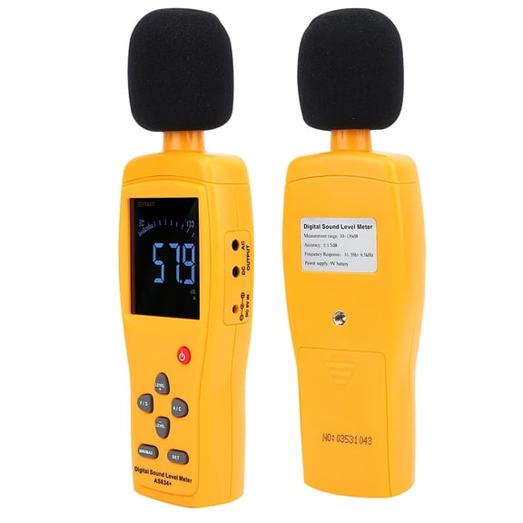 Xirurus AS834+ High Accuracy Industrial Noise Meter Sound Level Meter Decibel Detector Sound Pressure Level Tester for Home and Workplace (9.84 x 3.54 x 1.97 inches / 25 x 9 x 5 cm)