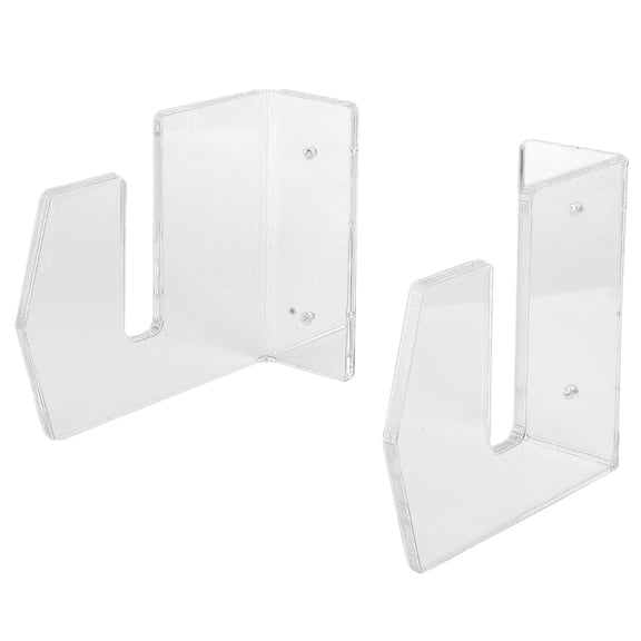 Xirurus Acrylic Skateboard Wall Mount Sliding Plate Bracket, Clear Durable Skateboard Hanger Display Rack for Home Storage, 1 Pair Set (5.9 inches / 15 cm long)