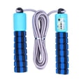 thumbnail image 1 of Xirurus Adjustable Jump Rope with Electronic Counter, Cotton‑Rubber Rope, Gel Handbands, 219‑oz, Blue, 1 of 12