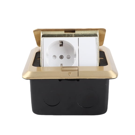 Xirurus All-Copper Arc Waterproof Floor Socket Damping Luxury Multifunctional Hidden Floor Socket Slow Pop-Up Ground Socket