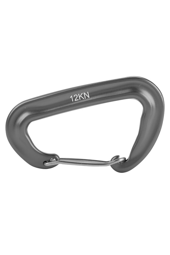 Aluminum Alloy Carabiner D-Ring Spring Clip Keychain Hook - Heavy Duty Screw Lock for Outdoor Camping Hiking Fishing Backpacking Travel Accessory, Compact Size, Lightweight Carabiners, Gray