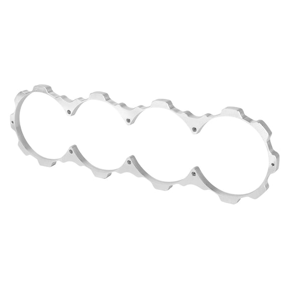 Xirurus Aluminum Engine Block Guard for Honda D Series D16Y D16Z D15 D16 Precision CAD Designed Silver Anodized Finish Cylinder Wall Reinforcement Maximum Coolant Flow (15.75 in / 40 cm)