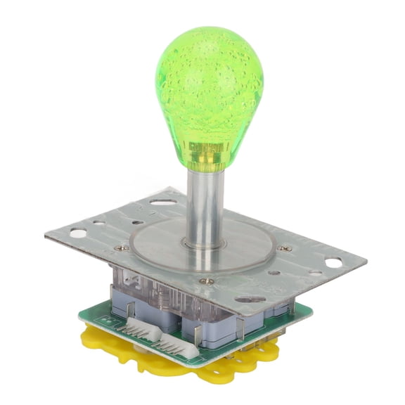 Xirurus Arcade Joystick Kit Colorful 5 Pin Oval Crystal Fully Automatic LED Illuminated Joystick for Game Consoles