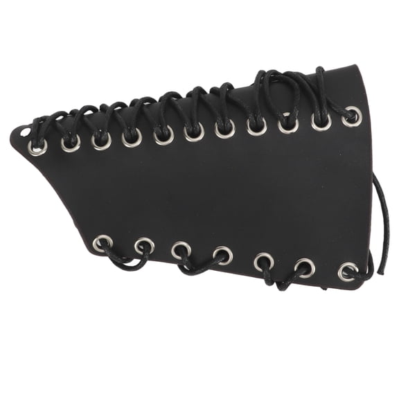 Xirurus Archery Arm Guard Artificial Leather Durable Skin Friendly Forearm Protector Tools for Hunting and Target Practice, 6.69 inches / 17.00 cm, Black