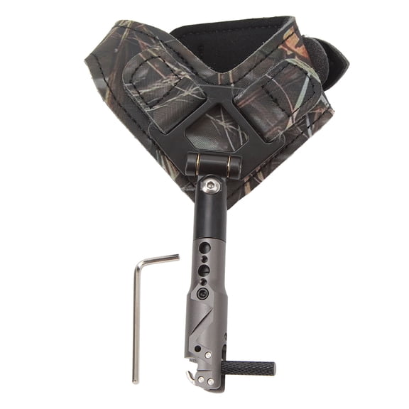 Xirurus Archery Bow Release Aid Hook Type 3 Levels Breathable Compound Bow Release with Adjustable Wrist Strap (9.05 inches / 23 cm) for Target Practice and Hunting Outdoors Black