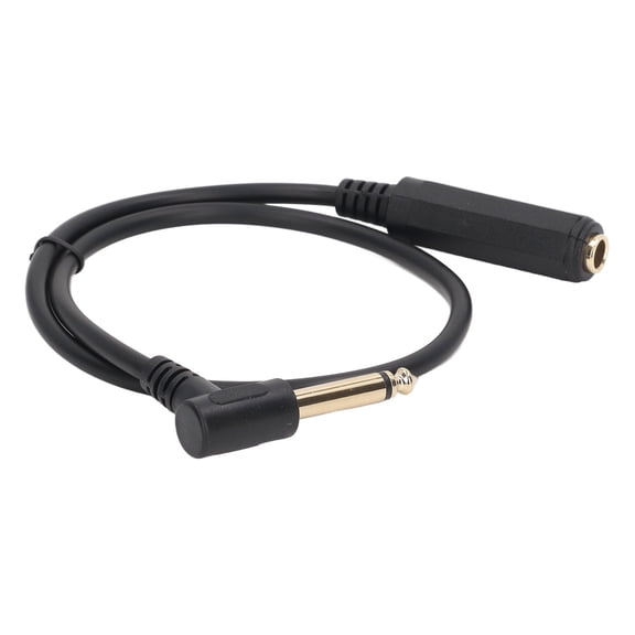 Xirurus Audio Cable 19.7 inches / 50 cm 1/4in Mono Right Angle 6.35mm Male to Female Stereo Extension Cord for Microphone