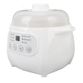 thumbnail image 1 of Xirurus Automatic Electric Stew Cooker with Ceramic Pot and Steam Basket, 1.3 qt / 1.2 L Portable Slow Cooker with Timer and Pre-settings for Healthy Soup and Porridge, White, 1 of 9